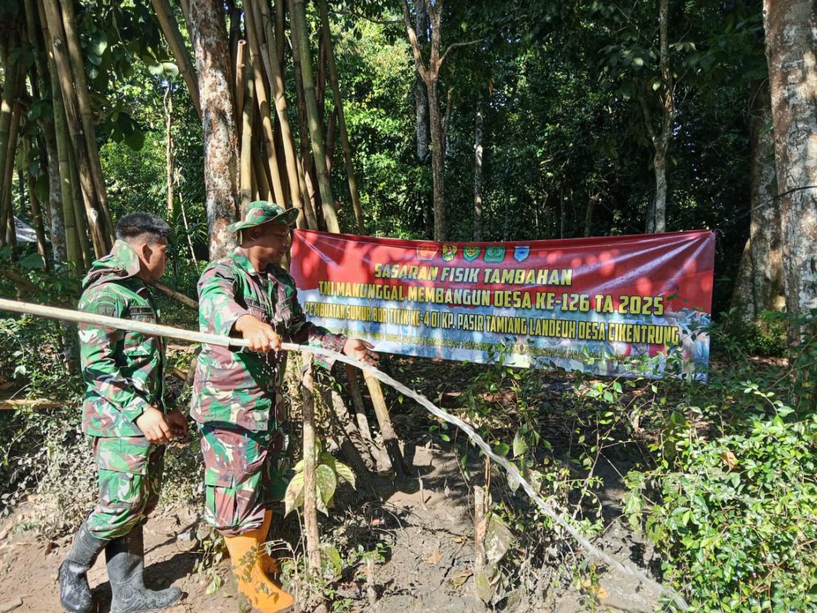 Satgas TMMD ke-126 Lanjutkan Pengeboran Sumur Titik ke-4 dengan Progres Capai 90%   