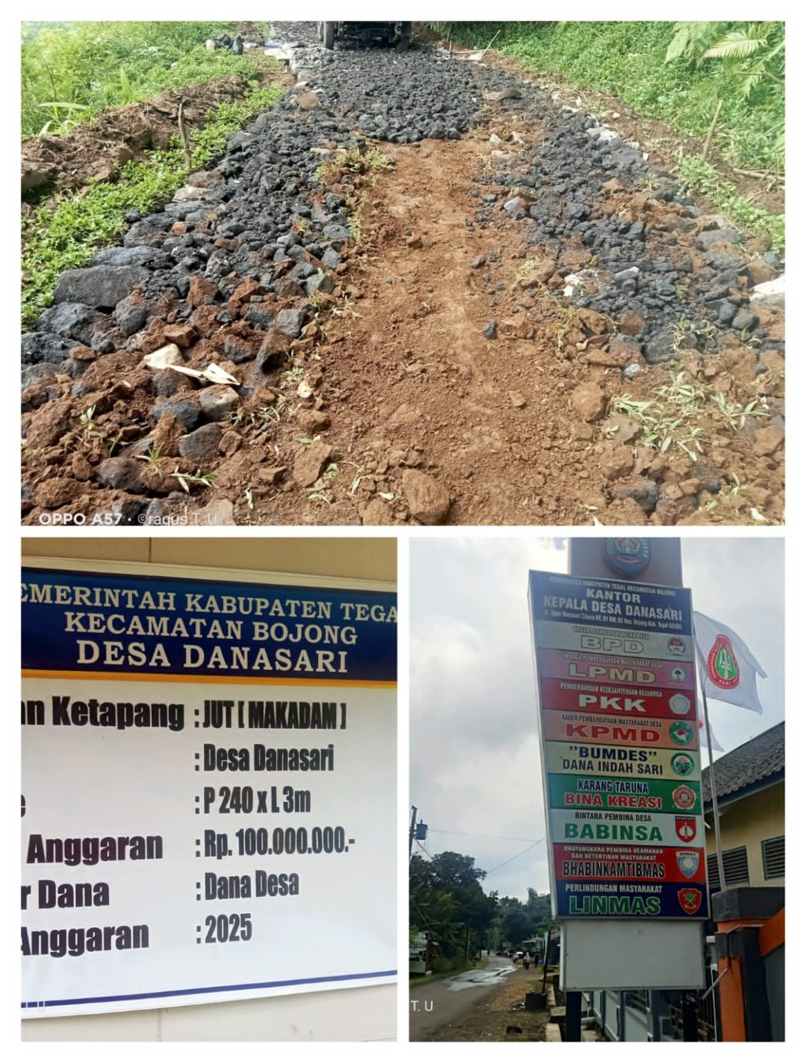 Proyek JUT MAKADAM Di Desa Danasari , Kecamatan Bojong , Kabupaten Tegal Jadi Sorotan