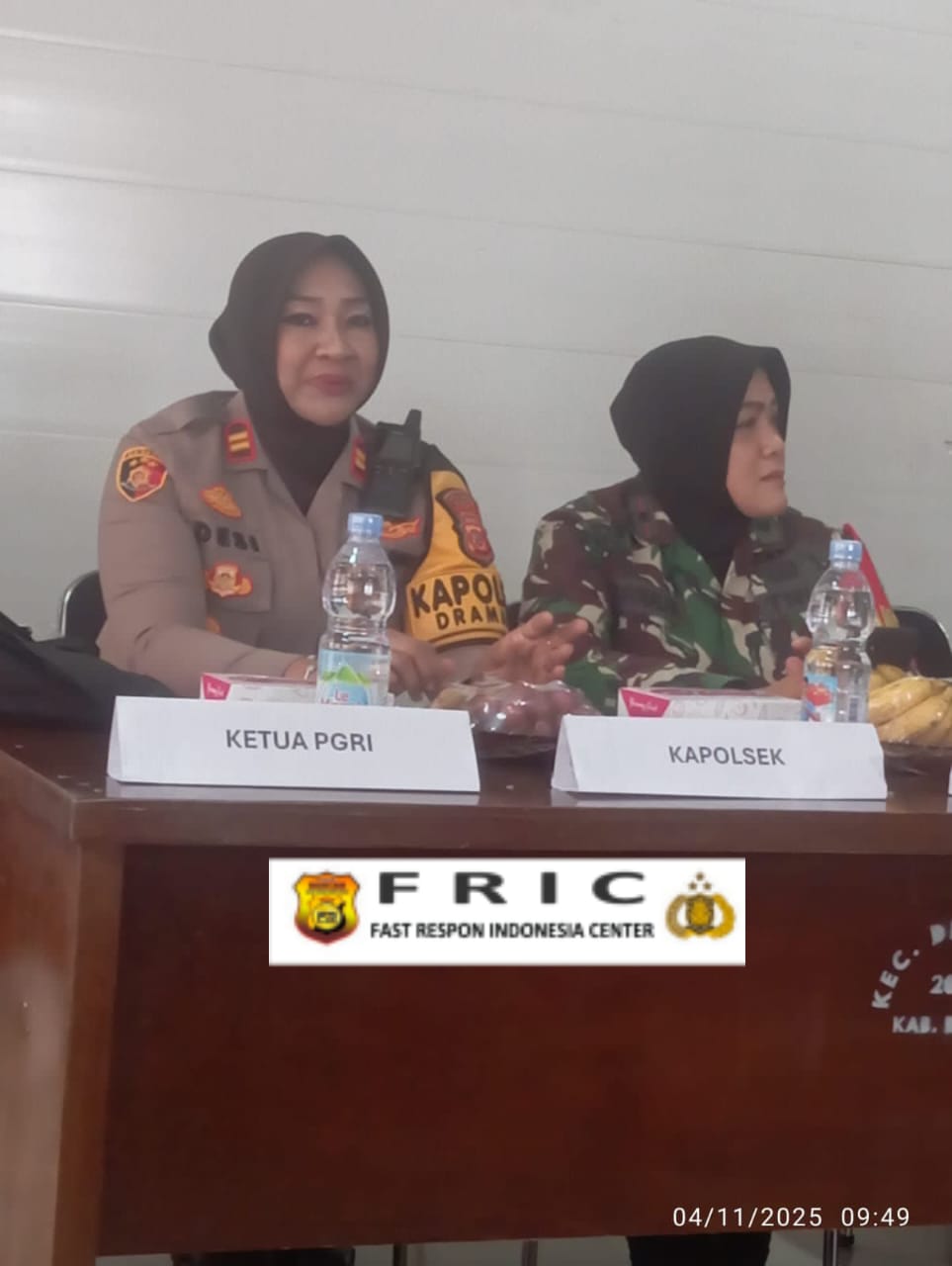 KAPOLSEK DRAMAGA HADIRI RAPAT KOORDINASI BIDANG PENDIDIKAN TERKAIT MAKAN BERGIZI GRATIS (MBG) TINGKAT KECAMATAN DRAMAGA   