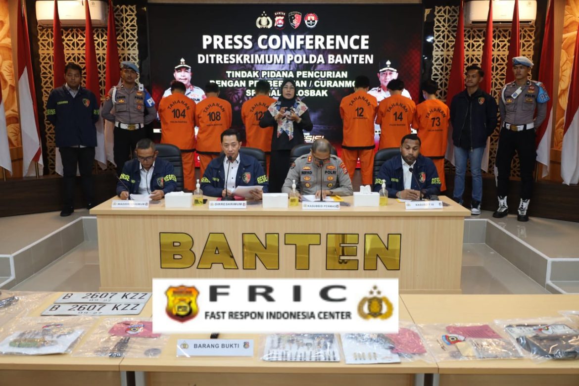 Polda Banten Berhasil Bongkar Jaringan Curanmor Spesialis Losbak dan 6 Pelaku Ditangkap