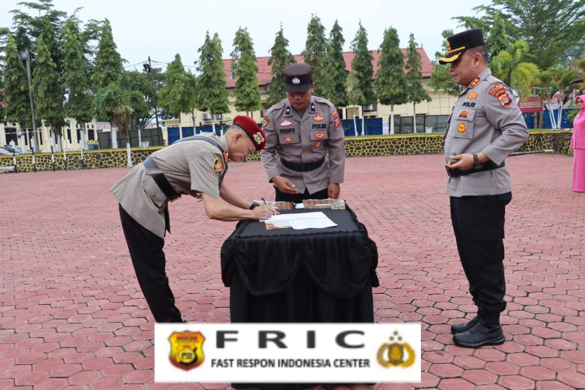 Kapolres Aceh Tamiang Pimpin Sertijab Empat Pejabat Utama dan Dua Kapolsek   