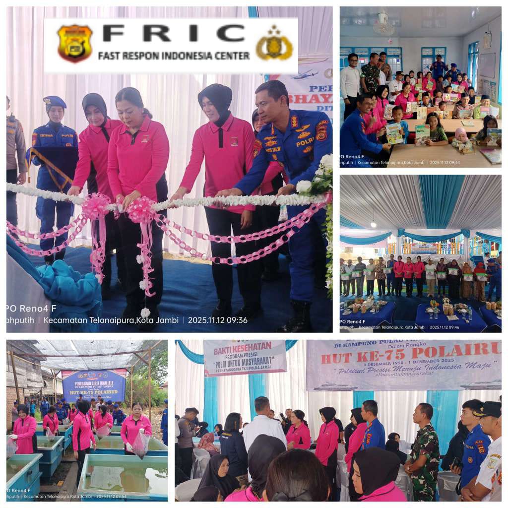 Ketua Bhayangkari Daerah Jambi Sukseskan Acara Ditpolairud Polda Jambi Polri Untuk Masyakarat Rangka HUT Ke-75 Ditpolairud Polda Jambi    