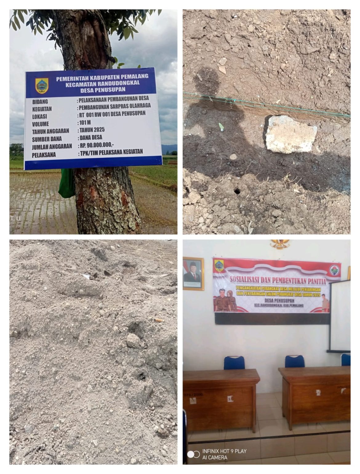 Papan Informasi Proyek Di Pasang Di Pohon Tpk Desa Penusupan Berikan Jawaban “Tidak Ada Himbauan Untuk Tidak Memasang Papan Informasi Di Pohon