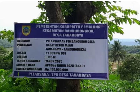 Rabat Beton Di Rt 001/001 Desa Tanahbaya Tingkatkan Perekonomian Masyarakat