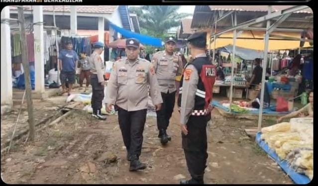 Polsek Muara Padang Gelar Patroli Dialogis, Jaga Harkamtibmas di Desa Air Gading