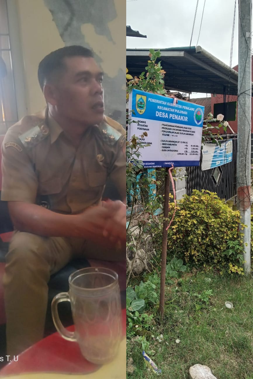 Klarifikasi Kepala Desa Penakir Terkait Proyek Pengaspalan Di Dusun Sarangan