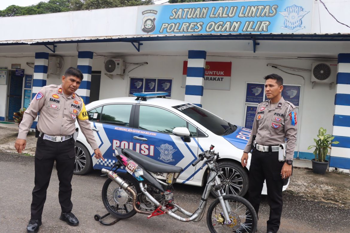 Satlantas Polres Ogan Ilir Tindak Tegas Aksi Balap Liar, Satu Motor Diamankan untuk Proses Hukum