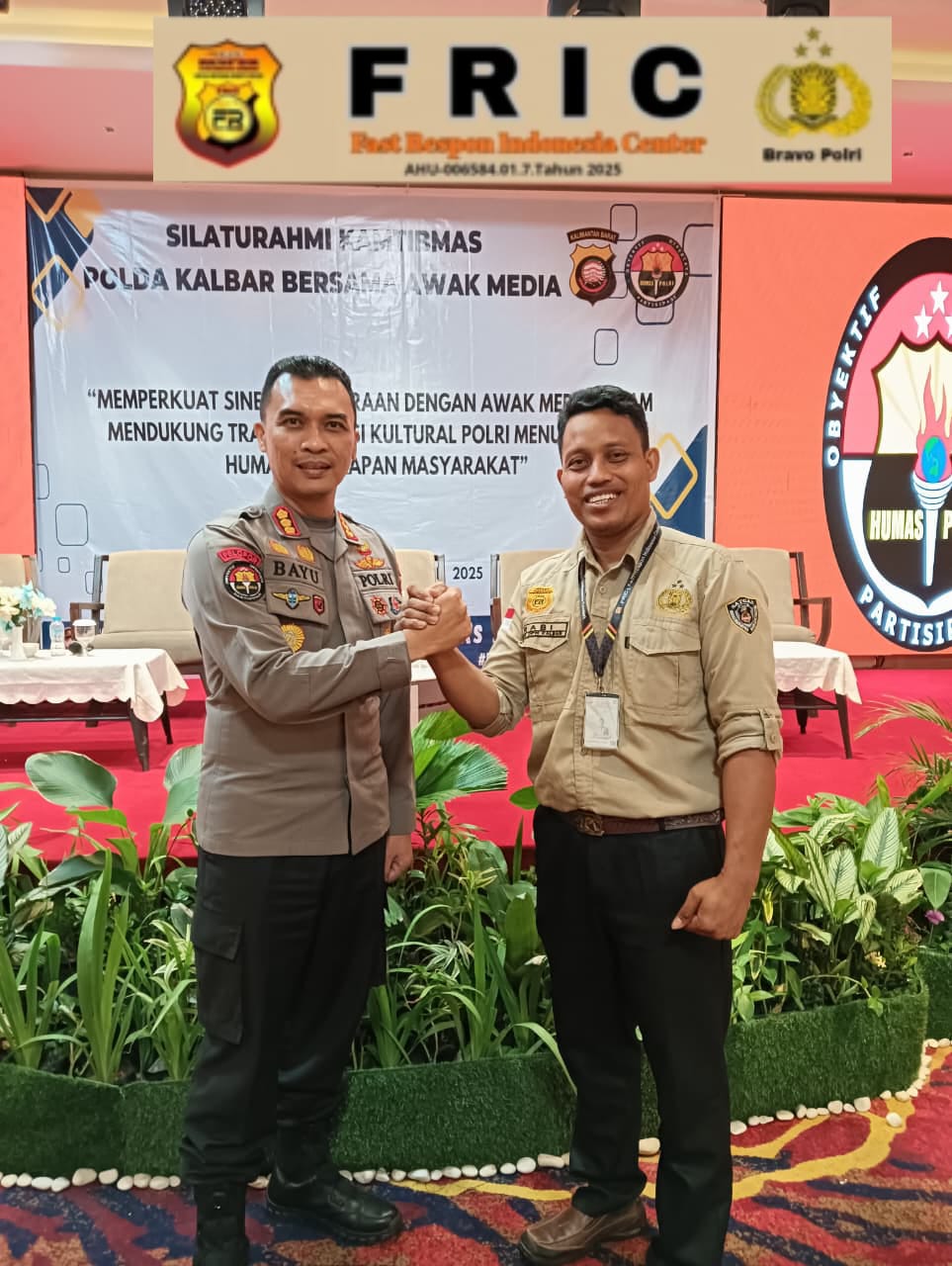 Ketua FRIC Kalbar Hadiri Kegiatan Silaturahmi Kamtibmas Bersama Polda Kalbar di Hotel Alimoer