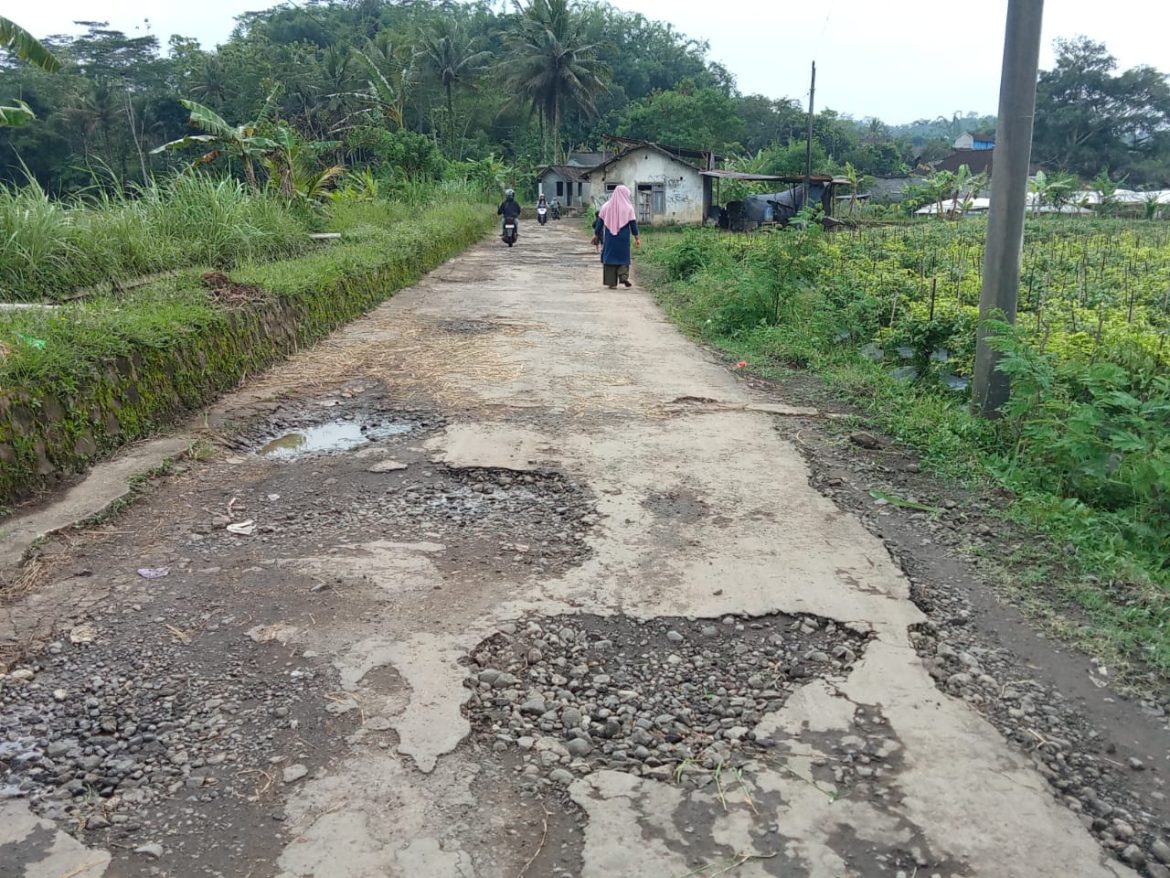 Warga Dusun Temandang,Keluhkan Jalan Aspal Rusak
