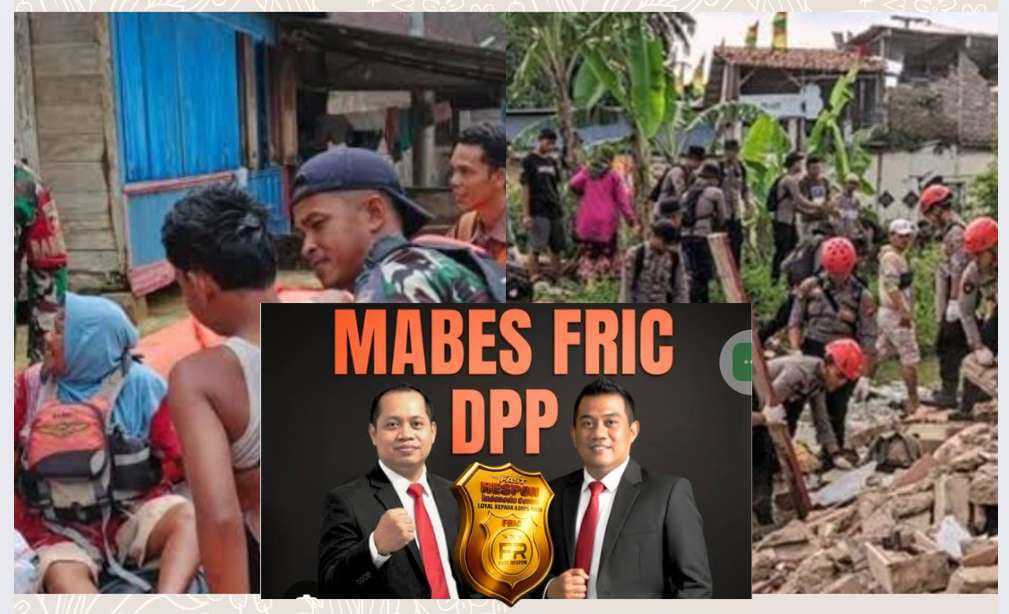 Fast Respon Indonesia Center Apresiasi Sinergi TNI-Polri -SAR Aksi Kemanusiaan Bantu Korban Bencana Alam 