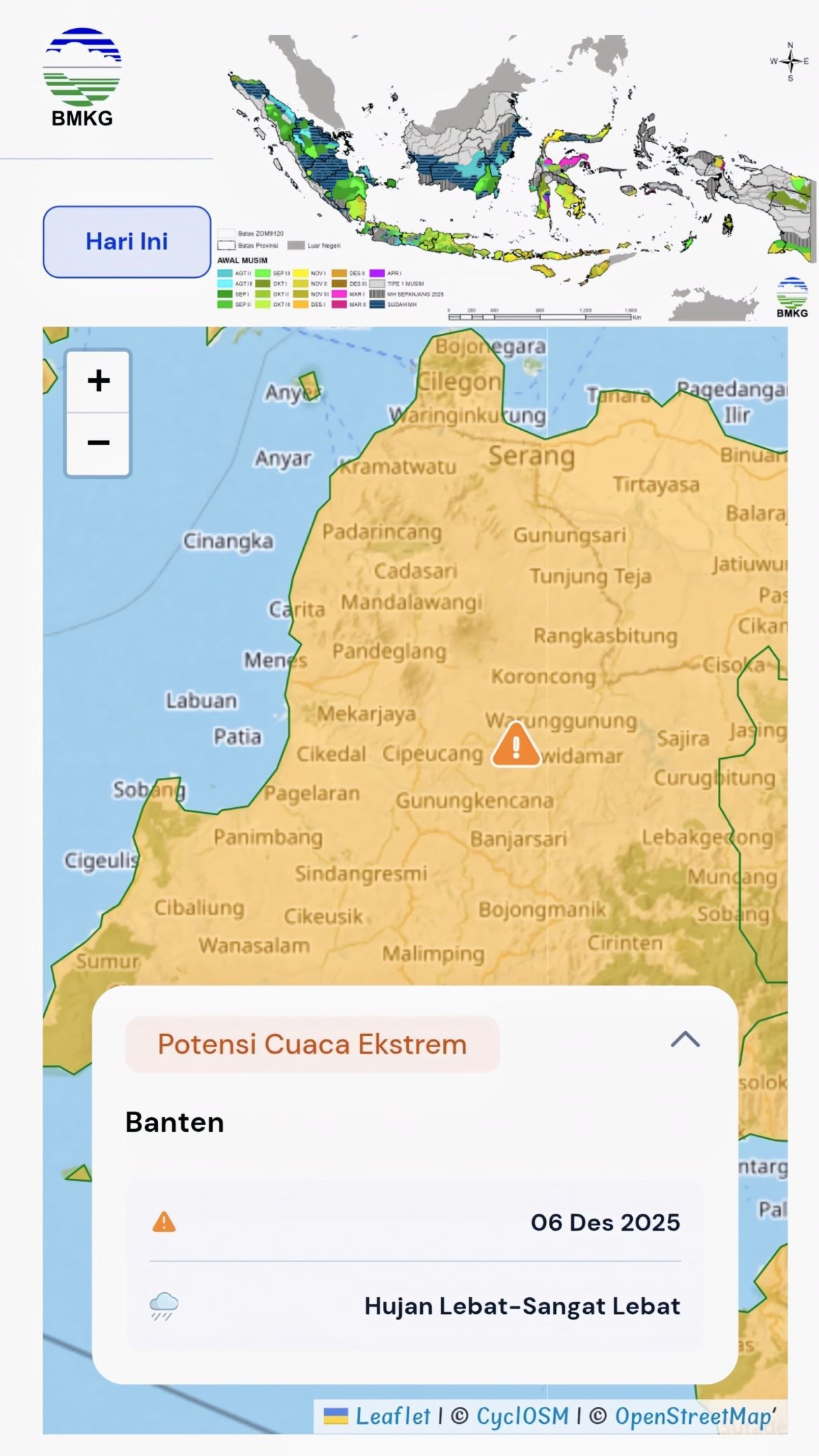 Cuaca Berawan Hingga Hujan Lebat, Polda Banten Sampaikan Peringatan Keselamatan kepada Masyarakat