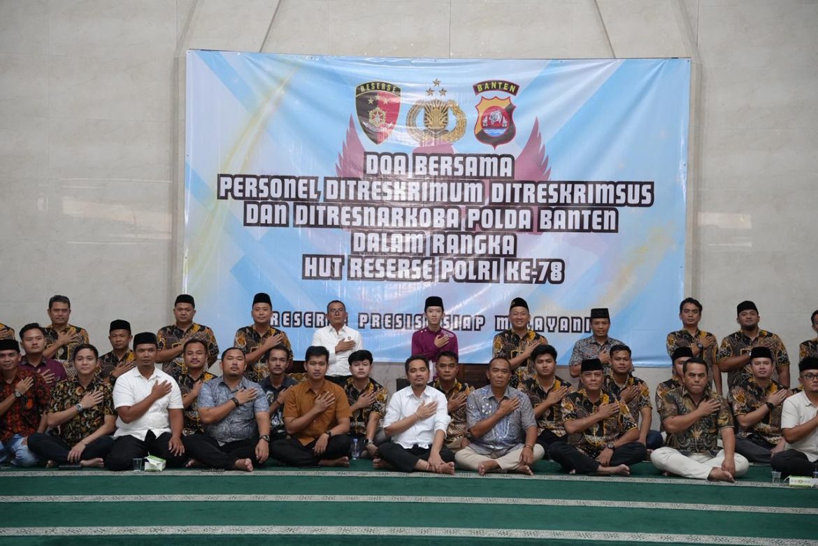 Peringati HUT ke-78 Reserse Polri, Jajaran Reserse Polda Banten Gelar Bhakti Sosial dan Doa Bersama