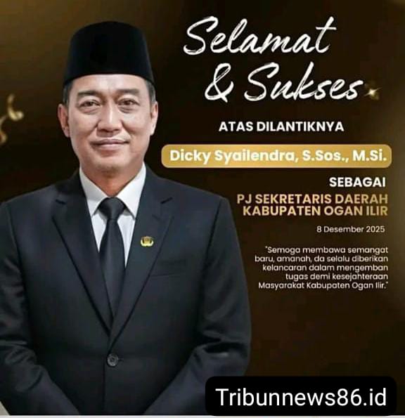 Dicky Syailendra Resmi Dilantik sebagai Penjabat Sekda Ogan Ilir, Siap Lanjutkan Agenda Strategis Daerah