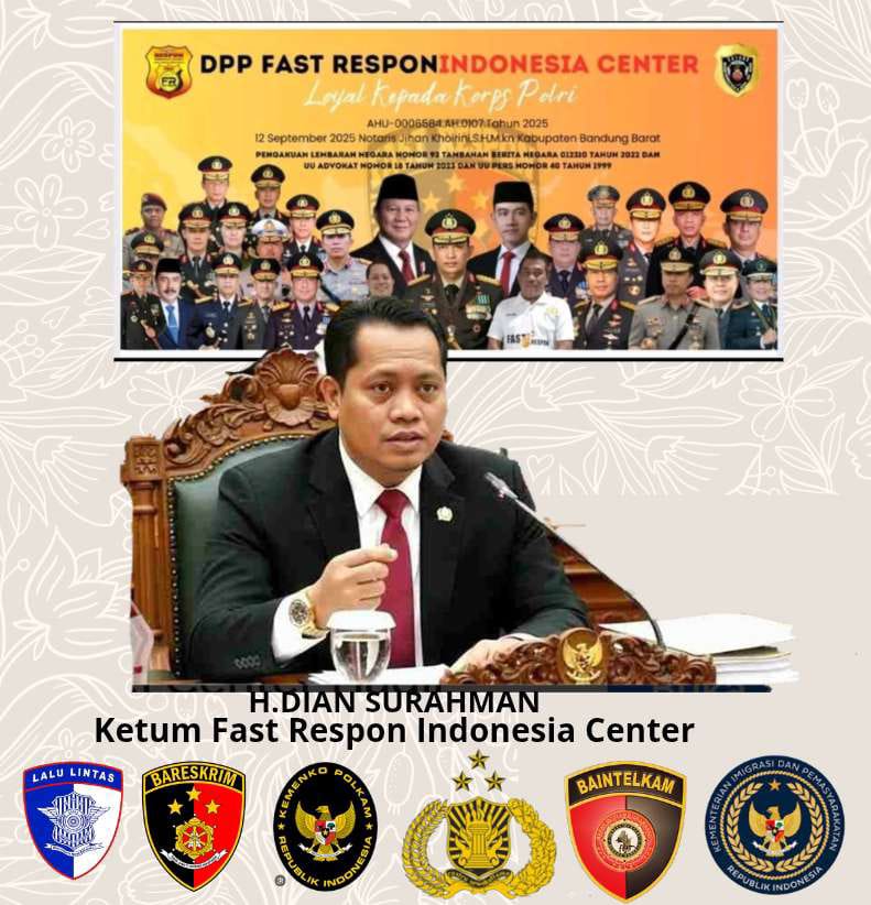 Ketum Fast Respon Indonesia Center Instruksikan Seluruh DPW Sinergi Dengan Polri Dirikan Pos Pelayanan Selama Nataru 