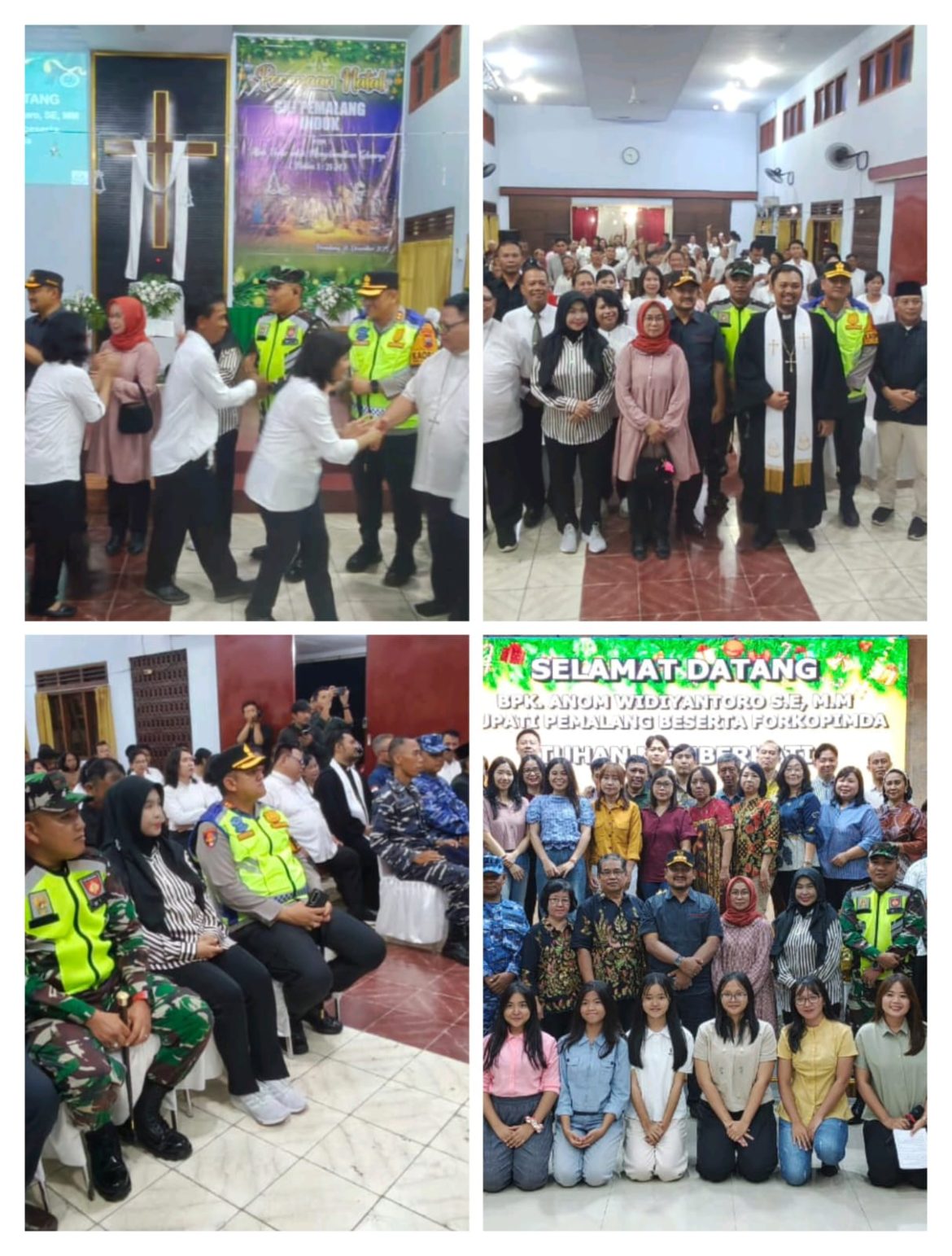 Forkopimda Kabupaten Pemalang Laksanakan Monitoring Perayaan Malam Natal Tahun 2025