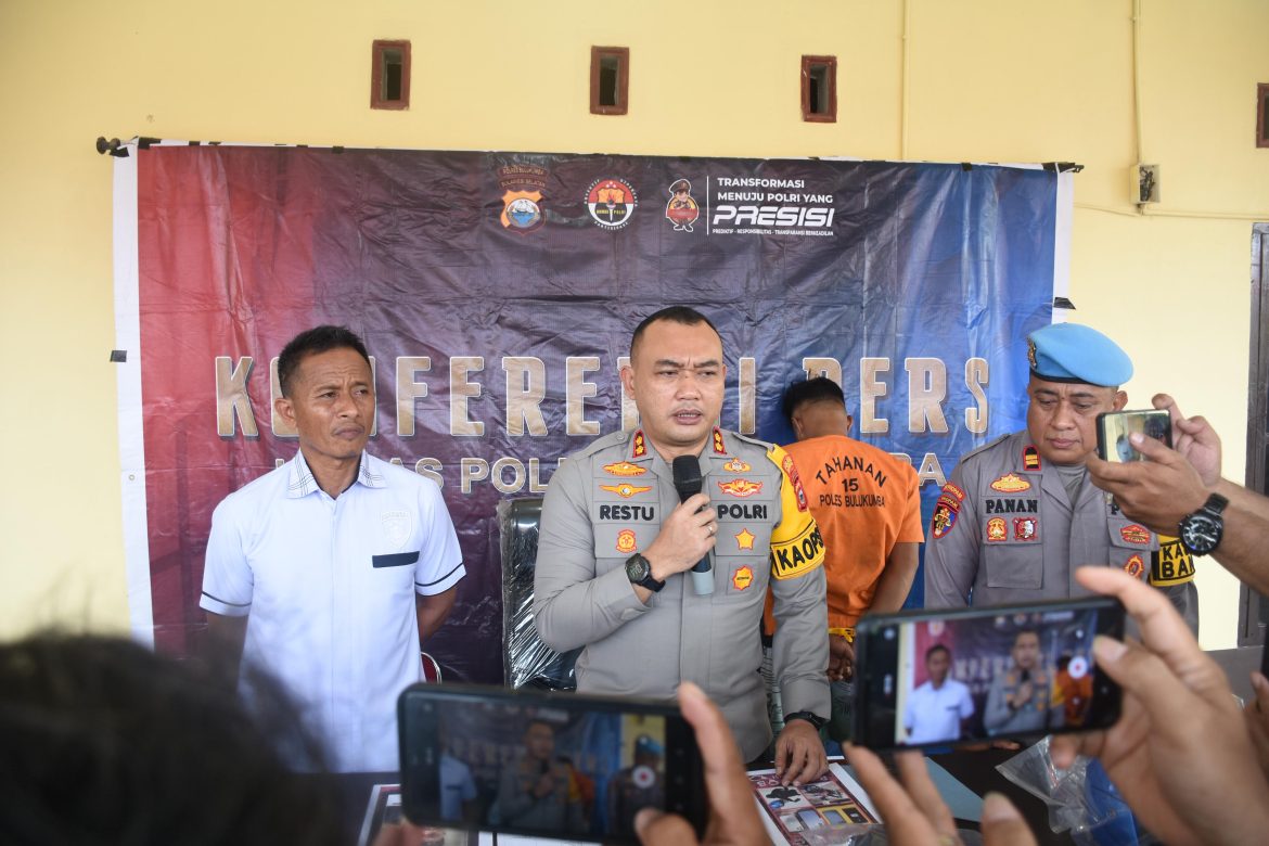 Polres Bulukumba Gelar Konferensi Pers Kasus Begal, Kapolres Ungkap Modus Pelaku