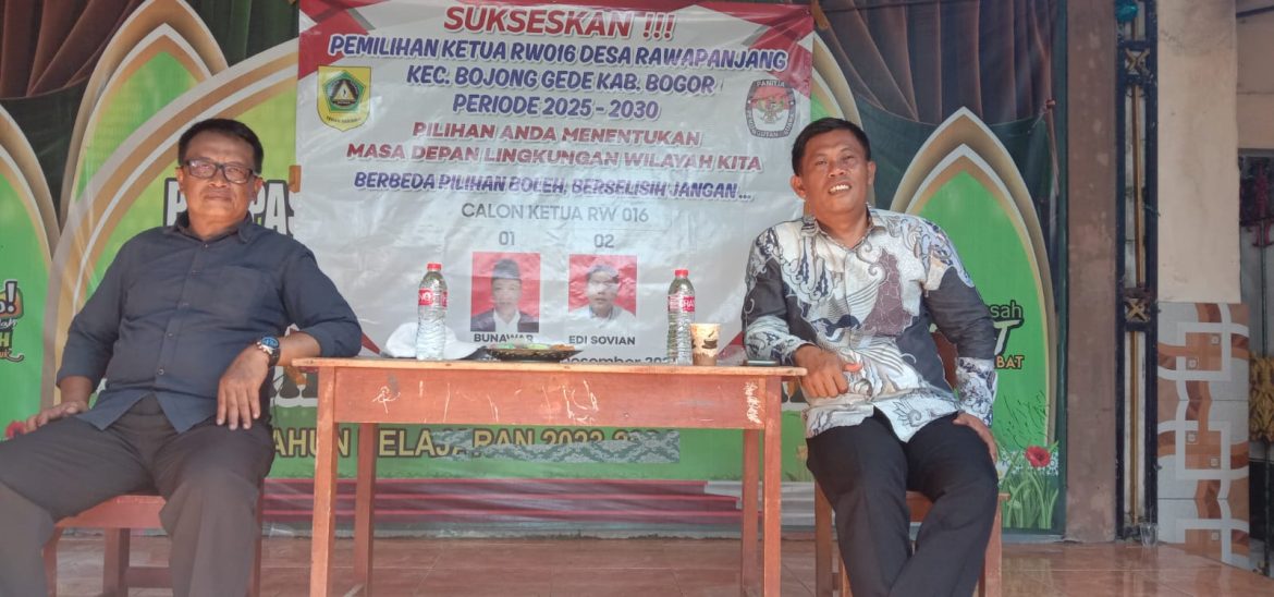 Kasatgas FRIC DPC Bogor Raya Hadiri Pemilihan Calon Ketua RW 016 di Bojong Gede