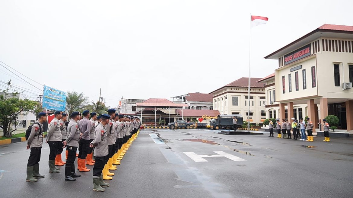 Kapolres Lhokseumawe Sambut 100 Personel BKO Brimob, Tegaskan Misi Kemanusiaan Pemulihan Pascabanjir