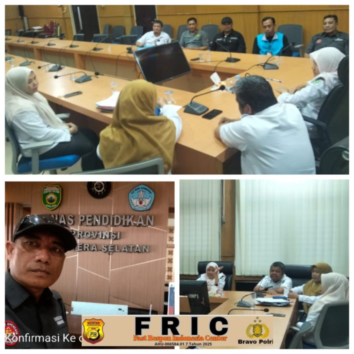 DPW FRIC Sumsel  Audensi Ke Dinas Pendidikan Sumsel Terkait Kasus Pemutusan sekolah   kepada Salah Satu Siswi SMAN 1 Ranau Selatan.   