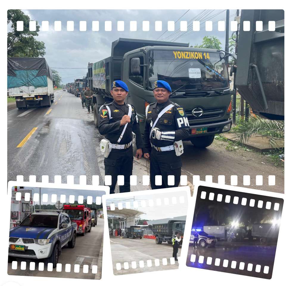 Denpom II/2 Jambi Pastikan Konvoi Sermat Penanggulangan Bencana Sumatra Melaju Aman