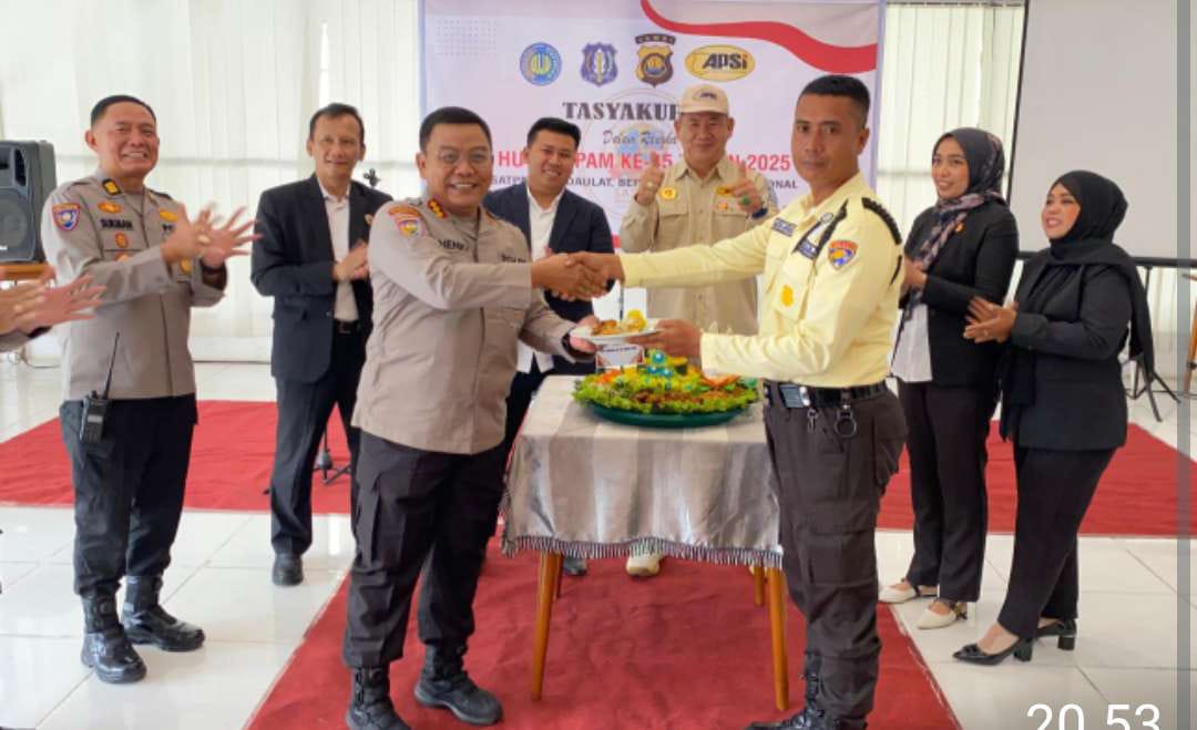 WUJUD SINERGI JAGA KAMTIBMAS, DITBINMAS POLDA JAMBI GELAR TASYAKURAN HUT SATPAM KE-45