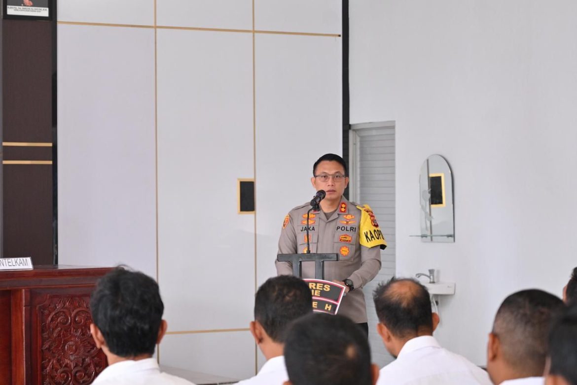 Kapolres Pidie Buka Pelatihan Peningkatan Kemampuan Fungsi Teknis Intelkam