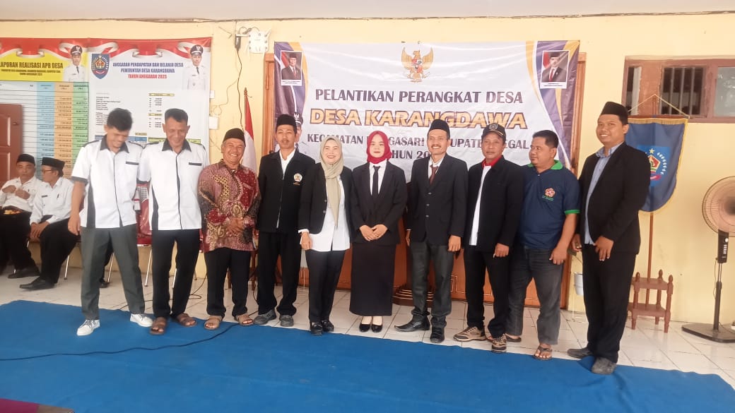 Pelantikan Perangkat Desa Karangdawa Kecamatan Margasari Kabupaten Tegal