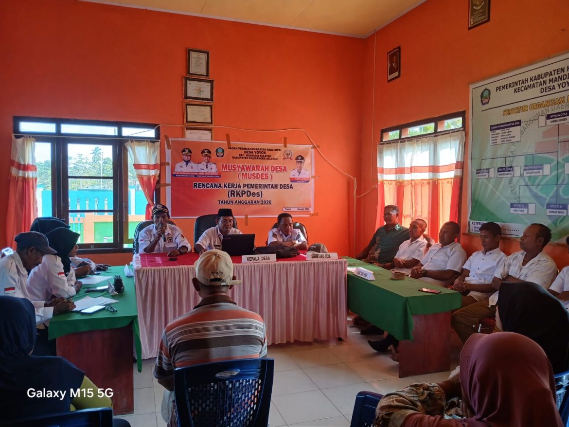 Musdes Desa Yoyok Bahas Arah Pembangunan 2026, Warga Dorong Program Prioritas