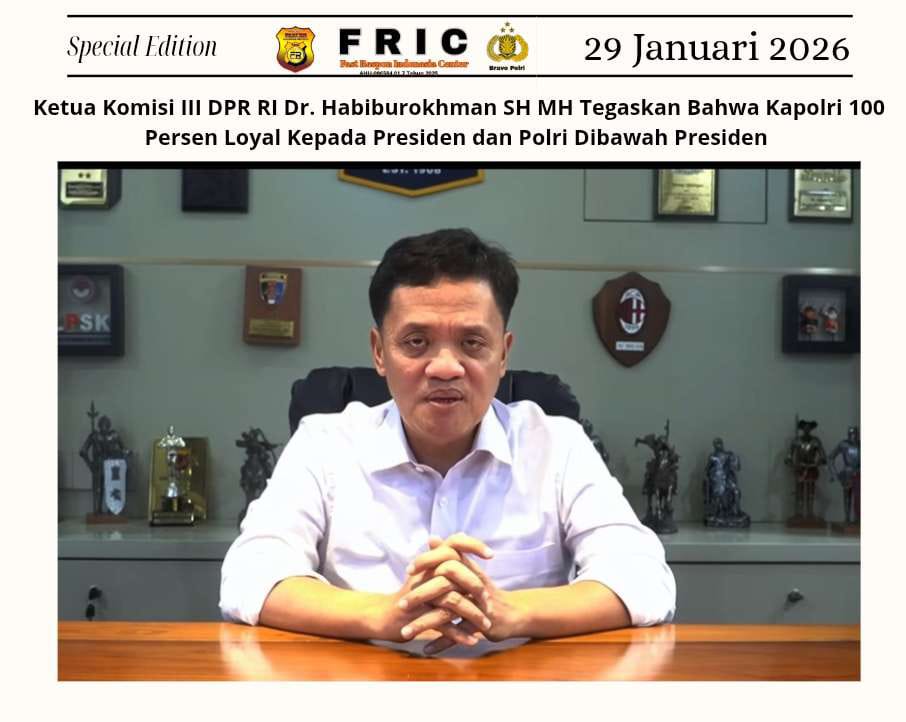 Ketua Komisi III DPR RI Tegaskan Bersaksi Bahwa Kapolri 100 Persen Loyal Kepada Presiden 