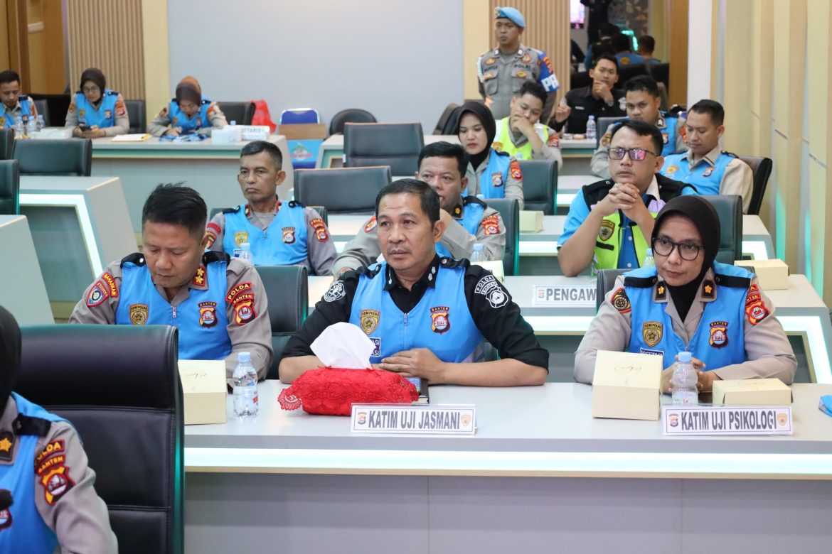 Polda Banten Ikuti Zoom Sidang Menuju Pemeriksaan Kesehatan Tahap II Penerimaan SIPSS T.A 2026