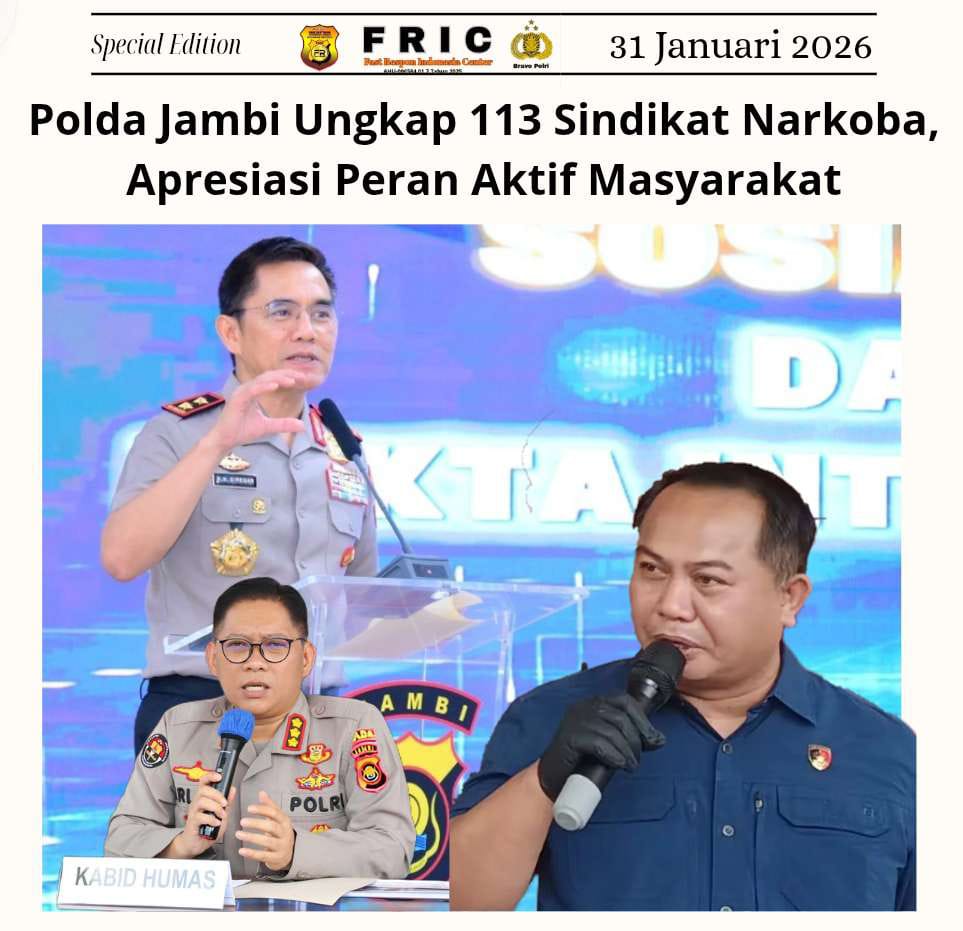 Polda Jambi Ungkap 113 Sindikat Narkoba, Apresiasi Peran Aktif Masyarakat