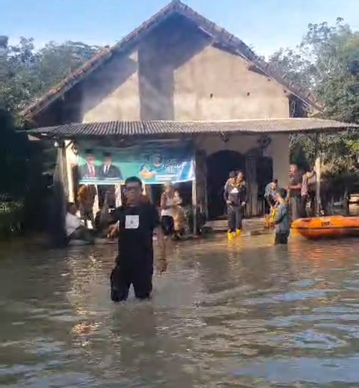AKIBAT INTENSITAS CURAH HUJAN DALAM MINGGU INI, MENGAKIBATKAN BANJIR DI , KABUPATEN OKI. 