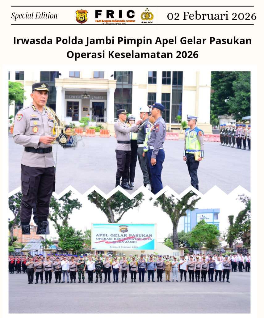 Irwasda Polda Jambi Pimpin Apel Gelar Pasukan Operasi Keselamatan 2026