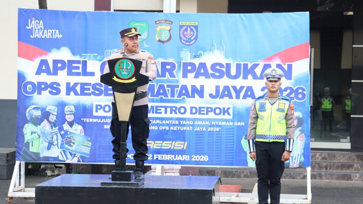 Polres Metro Depok Laksanakan Apel Gelar Pasukan “Oprasi Keselamatan Jaya 2026” Tanda di Mulainya Oprasi
