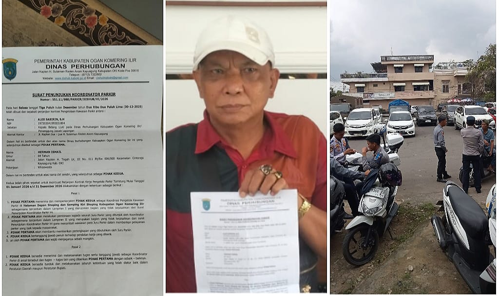 Dishub OKI Percayakan Pengelolaan Parkir Pasar Kayuagung ke Herman Ismail: PAD Jadi Target Utama   