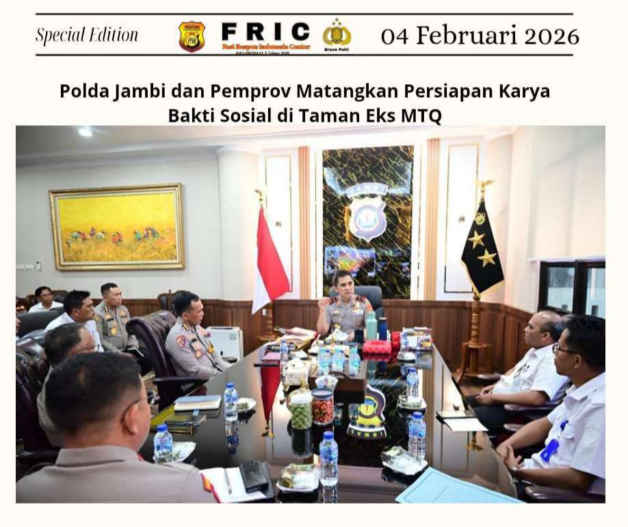 Polda Jambi dan Pemprov Matangkan Persiapan Karya Bakti Sosial di Taman Eks MTQ