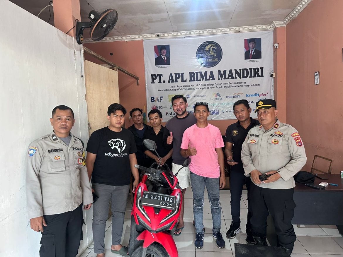 Respons Cepat Laporan 110, Polsek Cikupa Amankan Kasus Penarikan Motor oleh Matel