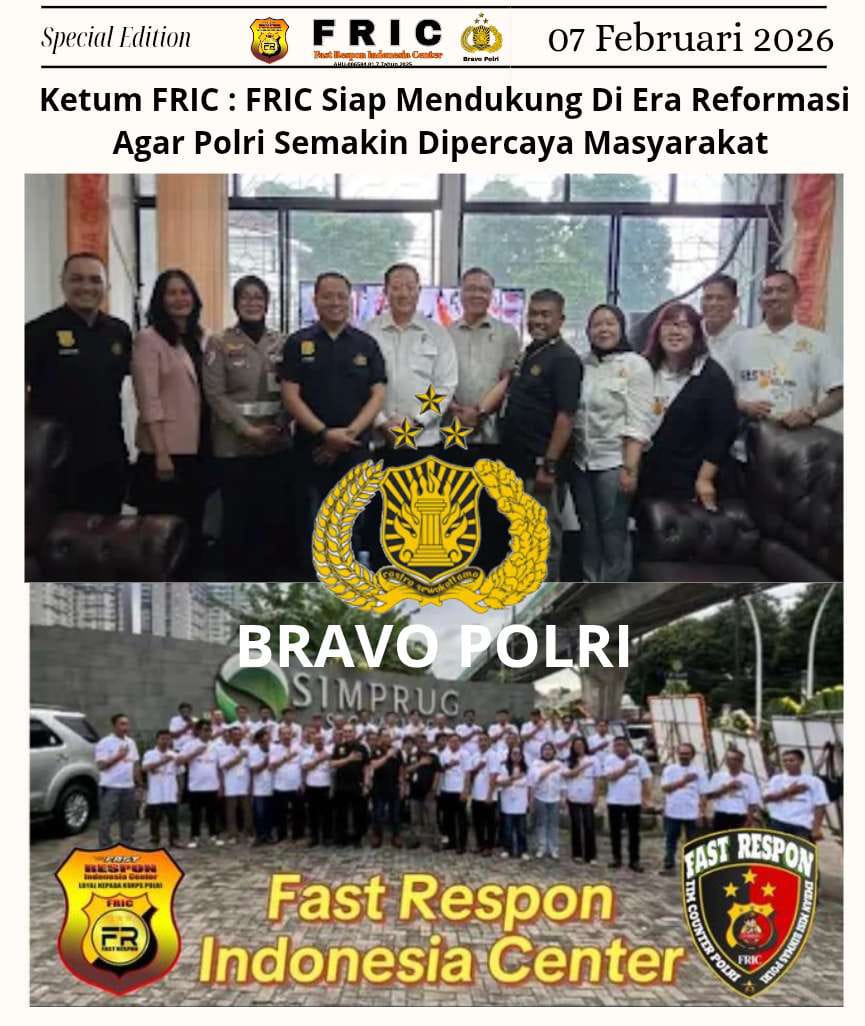 Ketum FRIC : FRIC Siap Mendukung Di Era Reformasi Agar Polri Semakin Dipercaya Masyarakat 